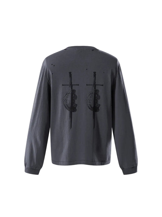 LUMINOUS DAWN SWORD & SHIELD TEE - GRAY