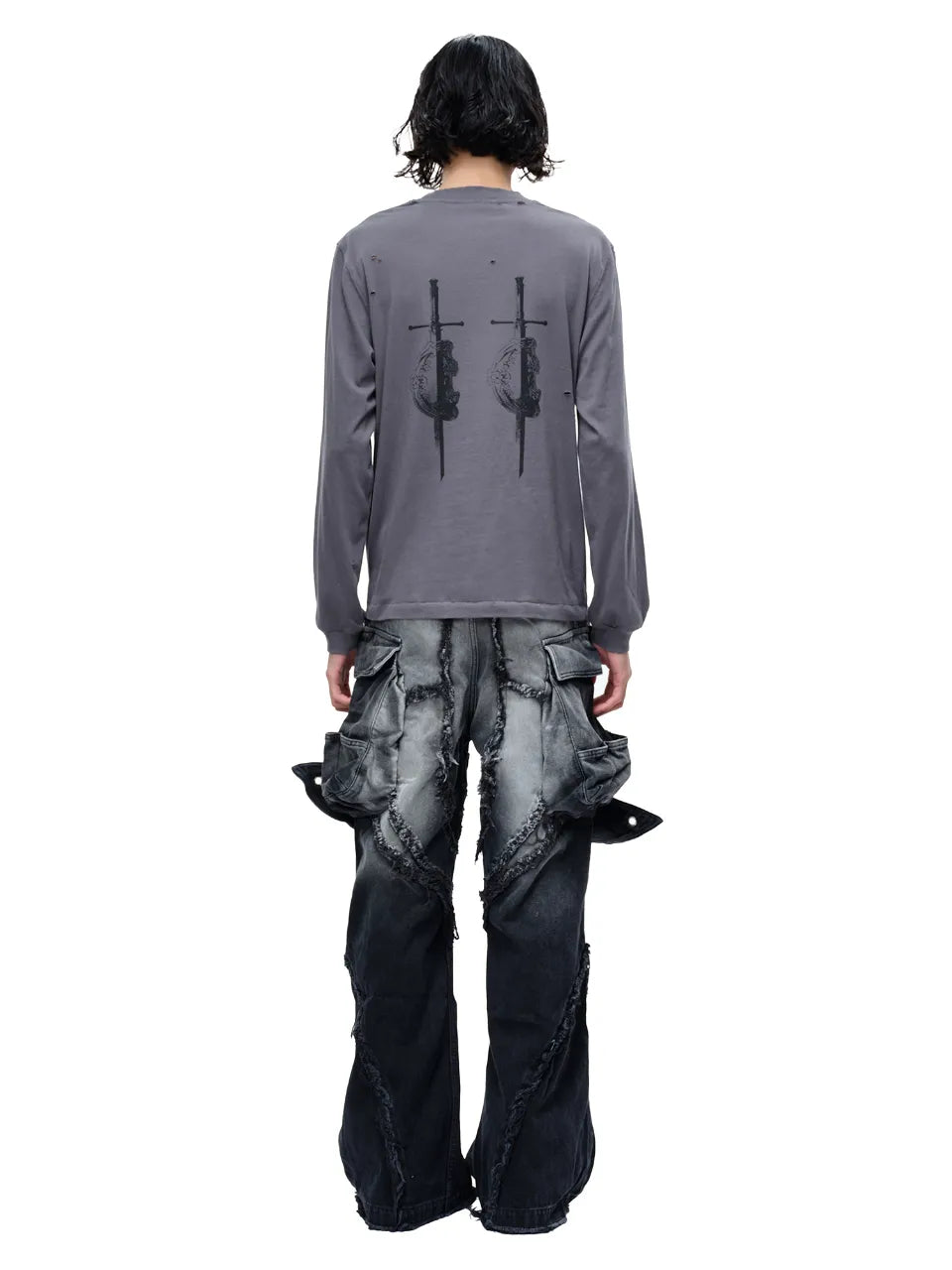 LUMINOUS DAWN SWORD & SHIELD TEE - GRAY