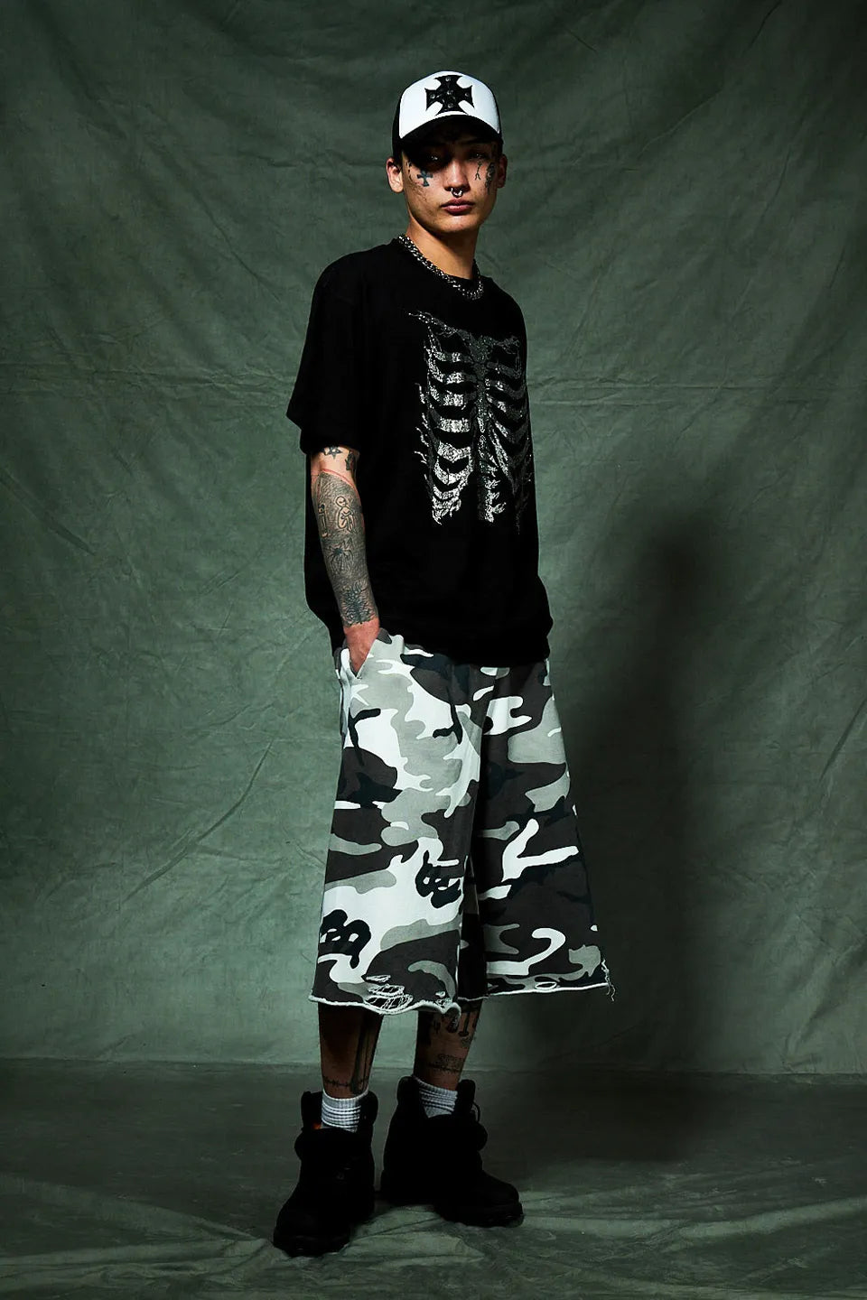 Rhinestone Fire Bones Tee