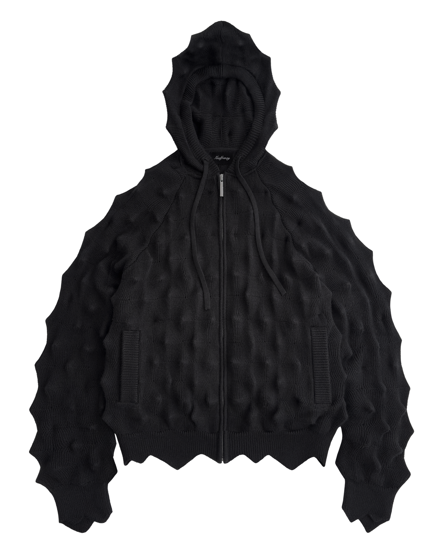 MADFRENZY SPIKED ZIP-UP HOODIE