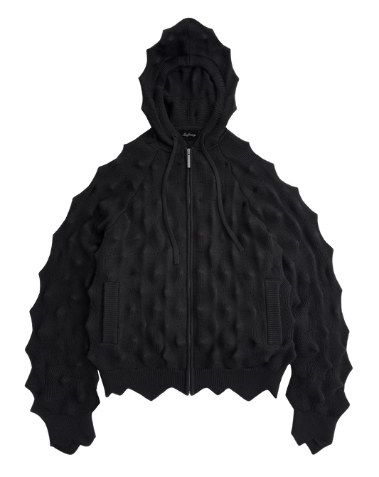 MADFRENZY SPIKED ZIP-UP HOODIE