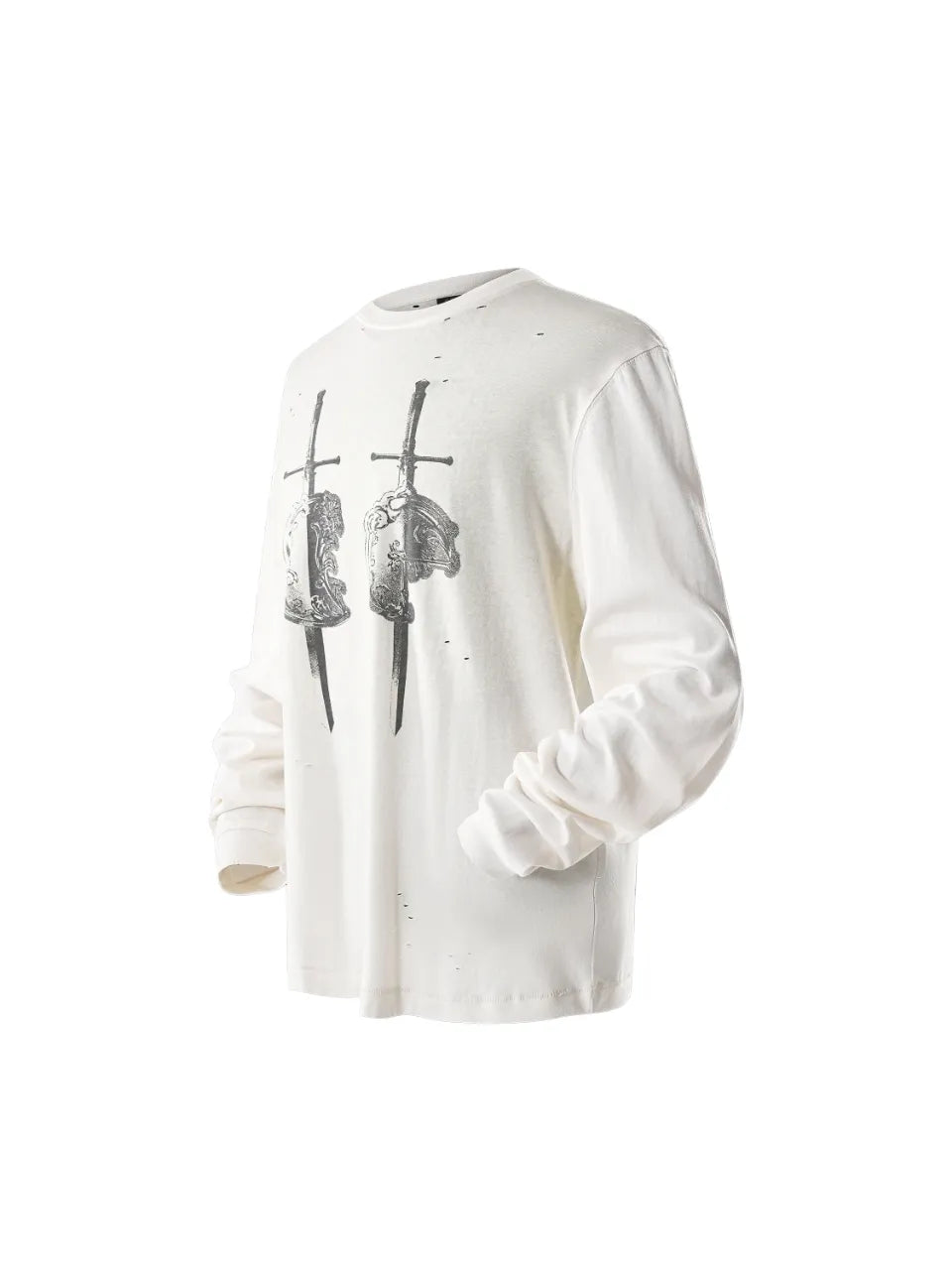 LUMINOUS DAWN SWORD & SHIELD TEE - WHITE