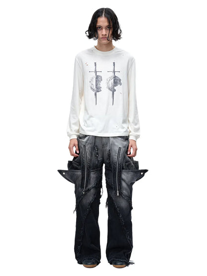LUMINOUS DAWN SWORD & SHIELD TEE - WHITE