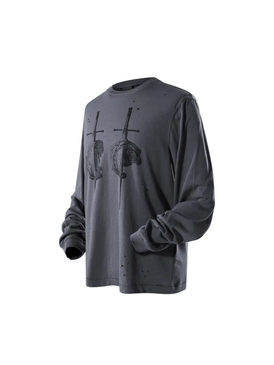 LUMINOUS DAWN SWORD & SHIELD TEE - GRAY