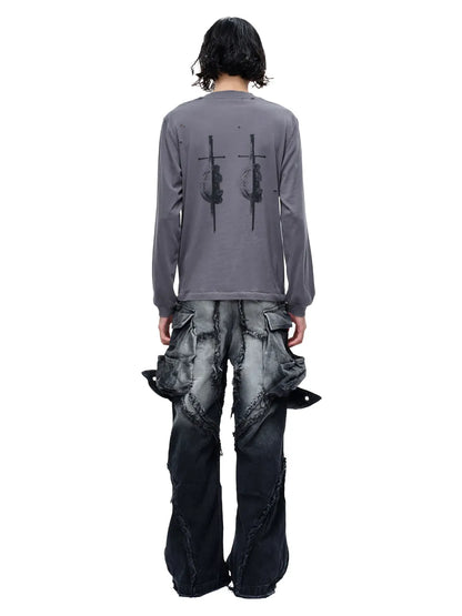 LUMINOUS DAWN SWORD & SHIELD TEE - GRAY