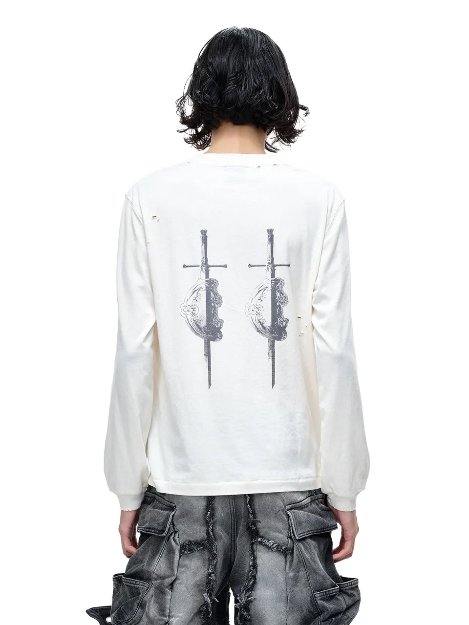 LUMINOUS DAWN SWORD & SHIELD TEE - WHITE