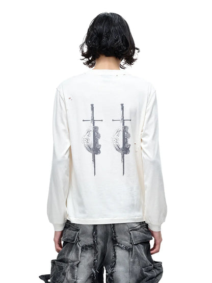 LUMINOUS DAWN SWORD & SHIELD TEE - WHITE