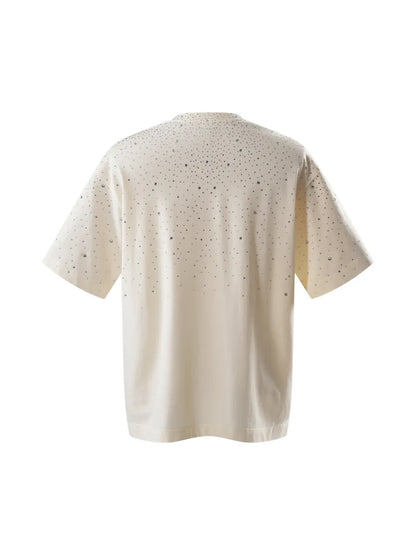 LUMINOUS DAWN RHINESTONE TEE - WHITE