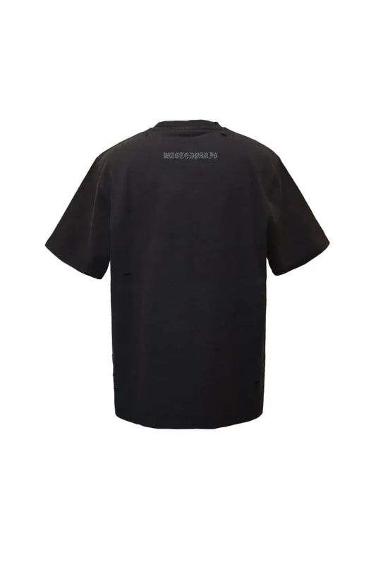 WASTED PARIS CURSE T-SHIRTの背面画像。中央上部にWASTED PARISのロゴとダメージ加工。