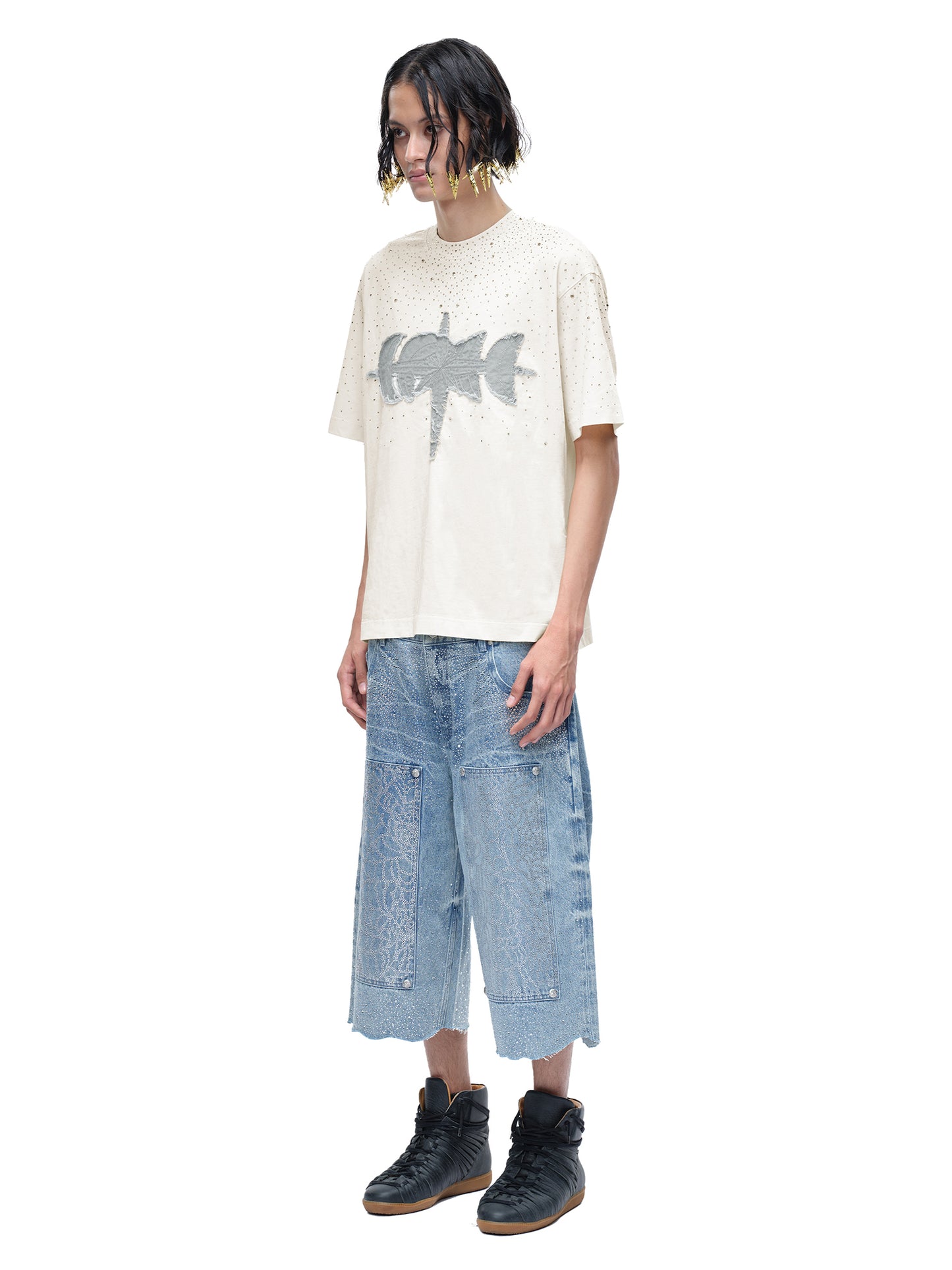 THE BOY HAS NO PATIENCE　LUMINOUS DAWN RHINESTONE TEE