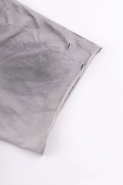 Pierced Tribal Bones Tee - GRAY