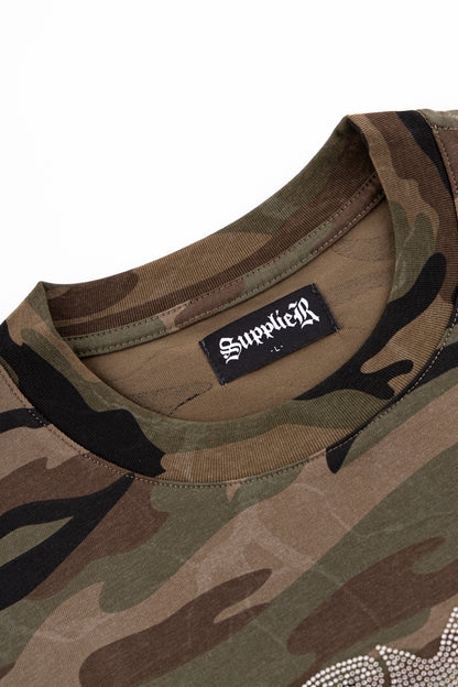 Rhinestone Fire Bones Tee