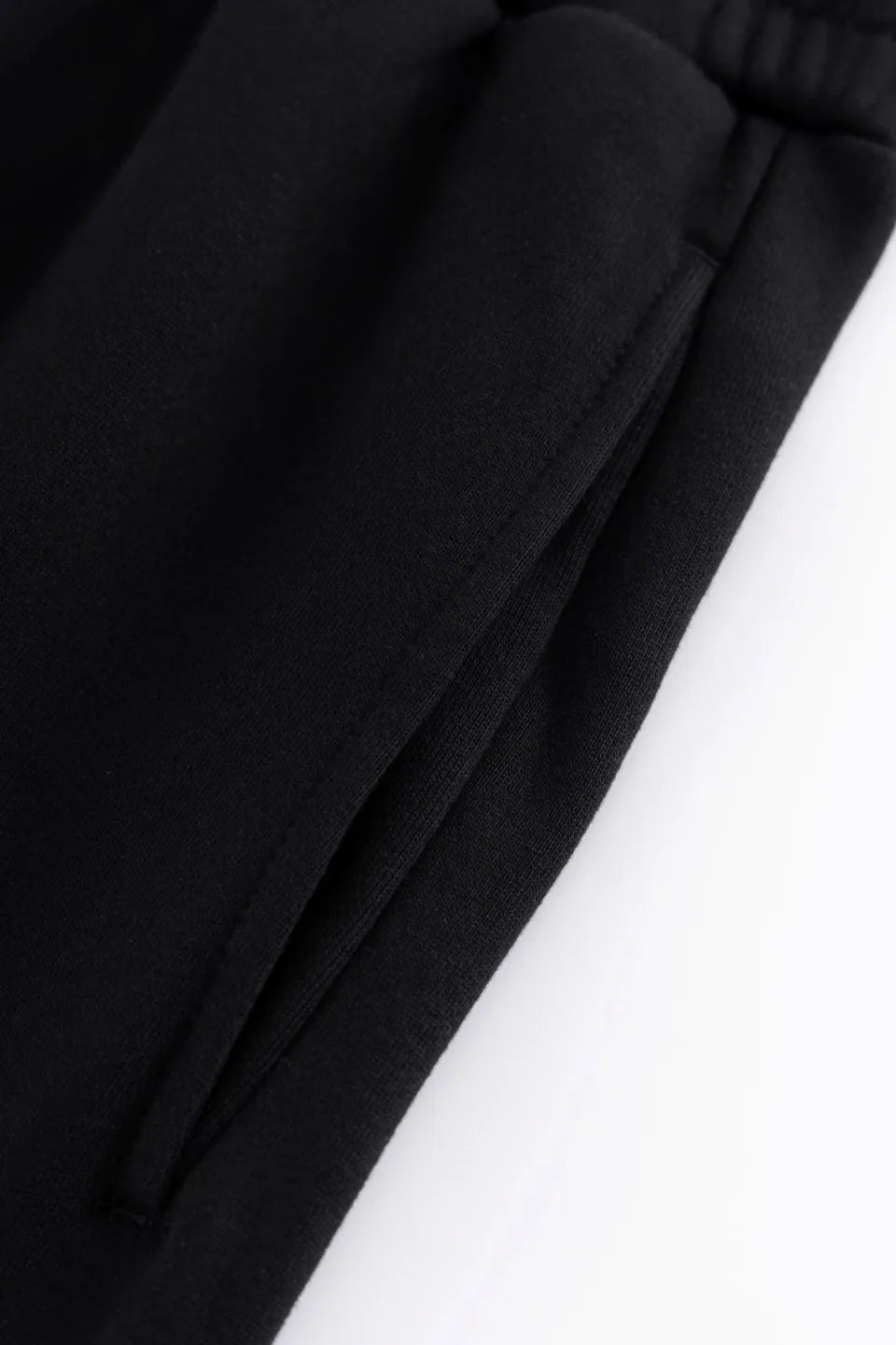 Multiple Cross Leather Patch Loose Fit Sweat Pants