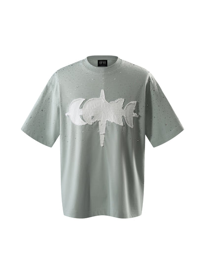 THE BOY HAS NO PATIENCE　LUMINOUS DAWN RHINESTONE TEE