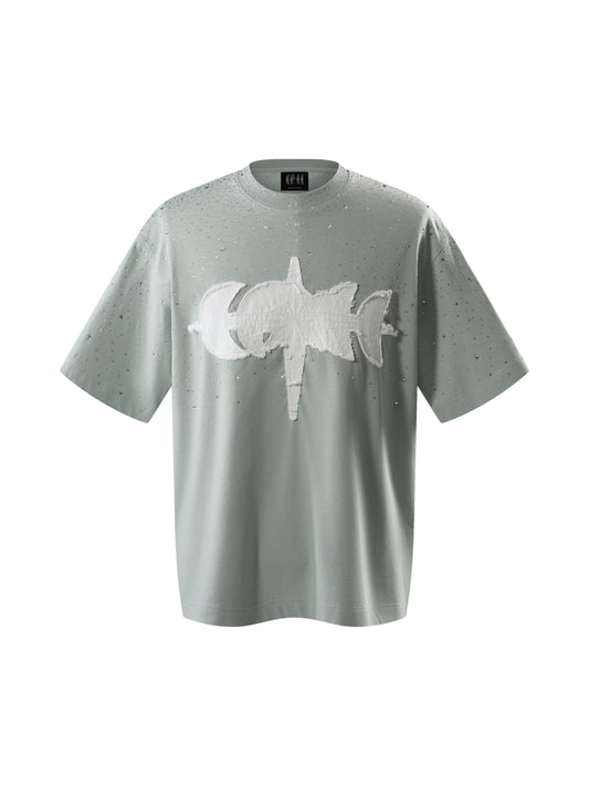 THE BOY HAS NO PATIENCE　LUMINOUS DAWN RHINESTONE TEE