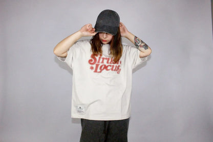 SIRUSI LOGOTYPE HALFTONE S/S Tee - GREIGE
