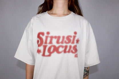 SIRUSI LOGOTYPE HALFTONE S/S Tee - GREIGE