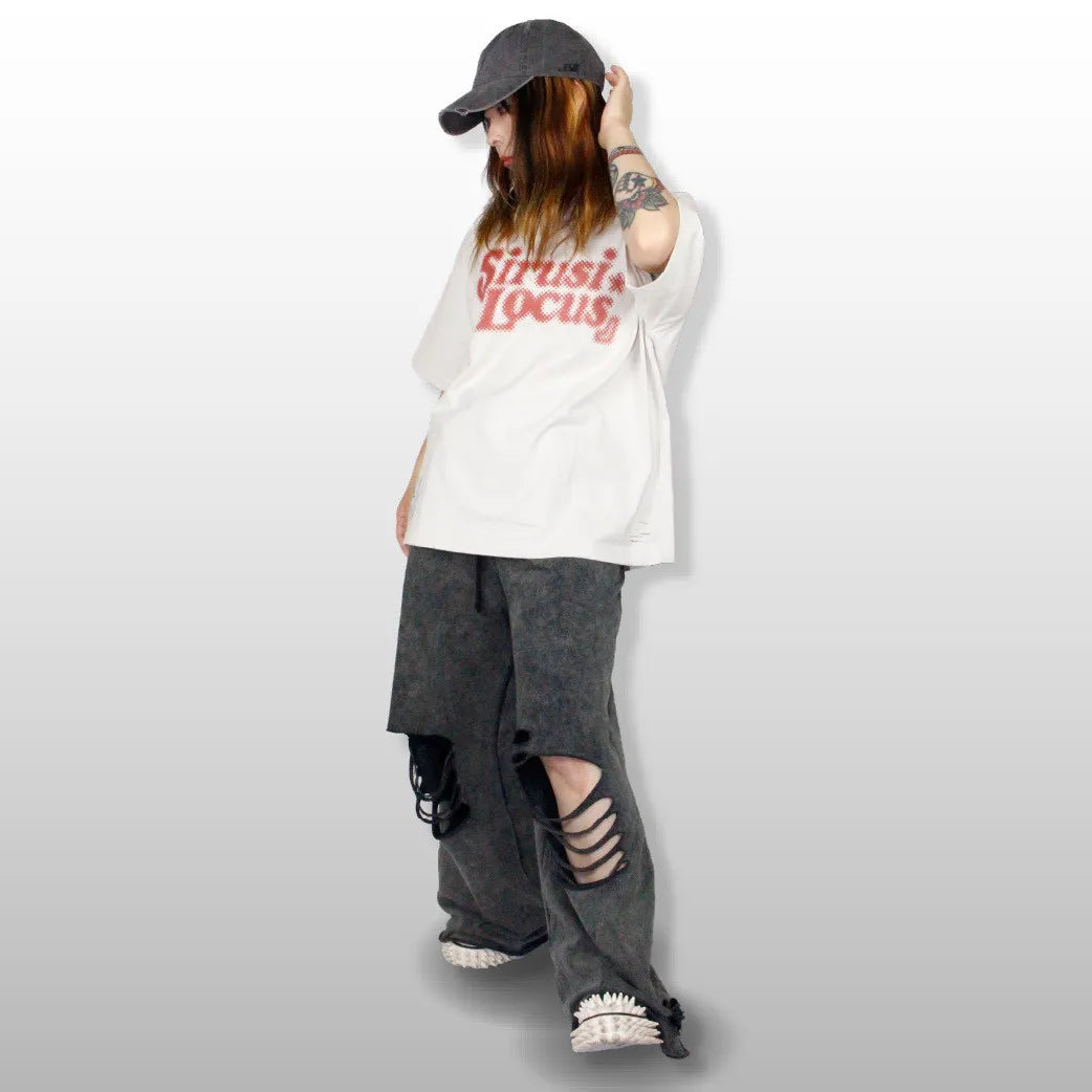 SIRUSI LOGOTYPE HALFTONE S/S Tee - GREIGE