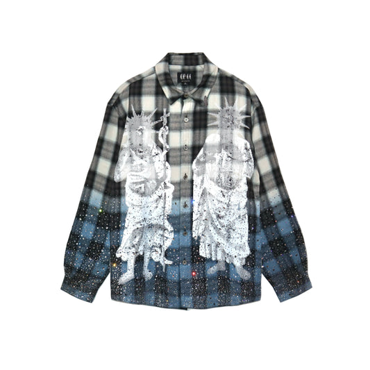 The Boy Has No Patience     Saint Irregular Hot Diamond Plaid Shirt