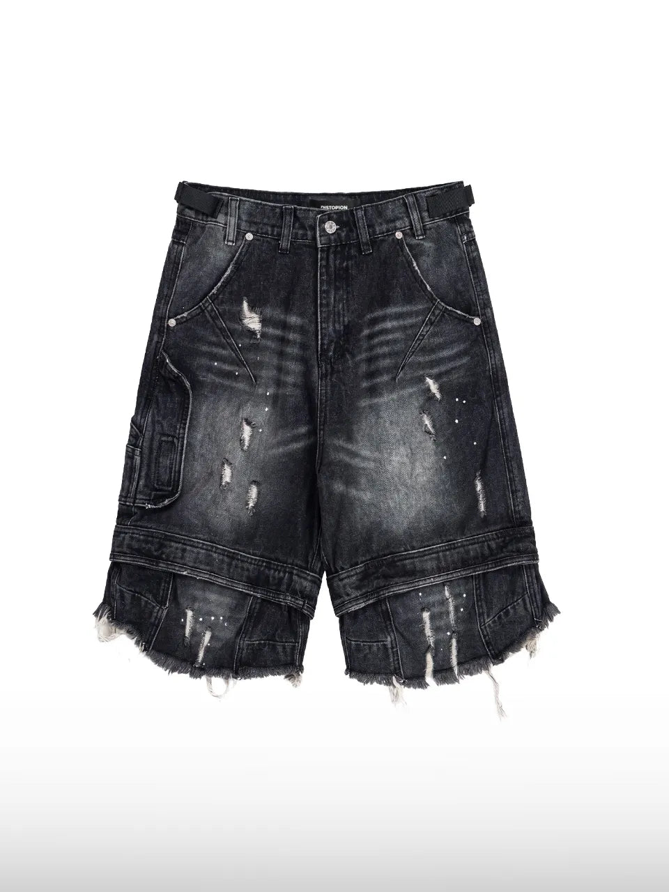 Grunge Denim Shorts