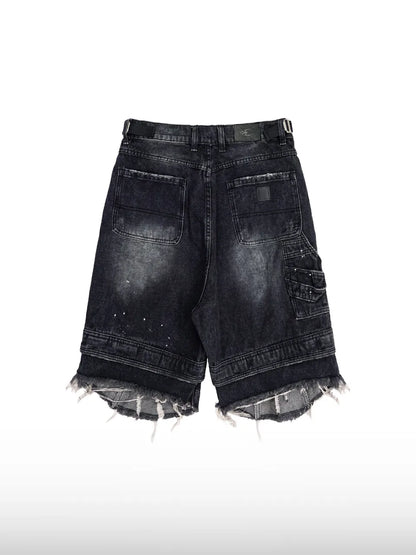Grunge Denim Shorts