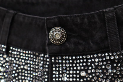 Diamond-Splattered Wide-Leg Pants