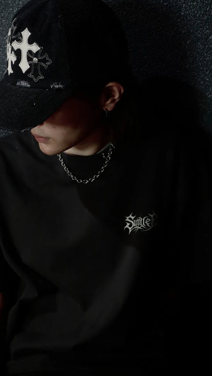 Multiple Cross Denim Cap