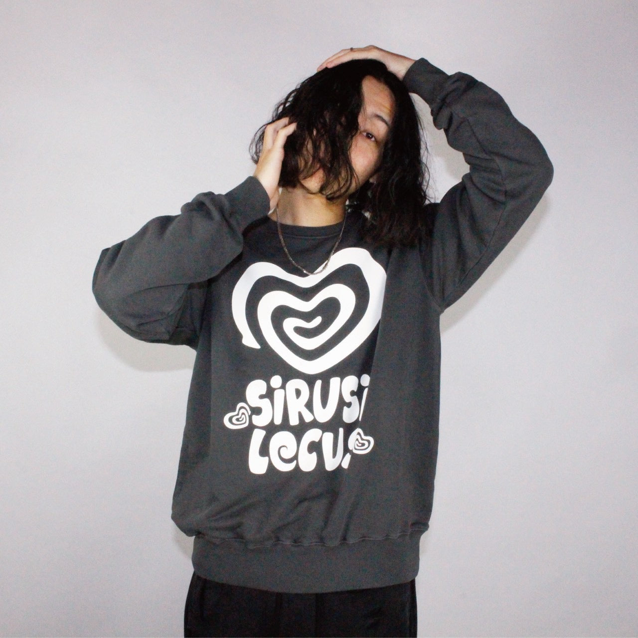 TWO FINGERPRINTS HEART PIGMENT SWEATSHIRT
