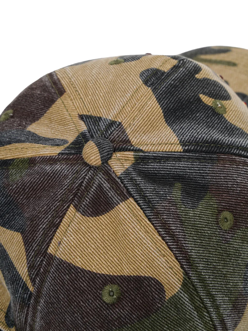 Jewel Studs Embroidery Logo 6 Panel Cap