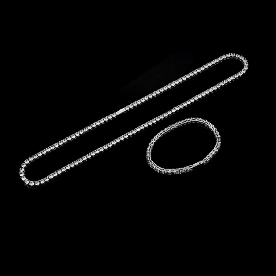 CZ Diamond 4mm Tennis Chain Necklace