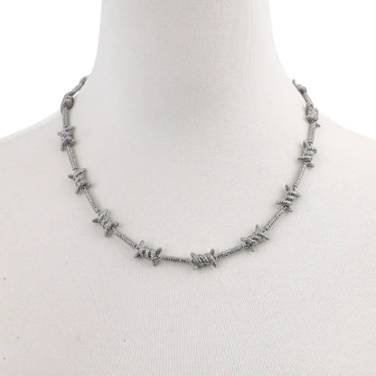 Barbed Wire Motif Necklace