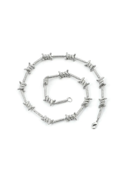 Barbed Wire Motif Necklace