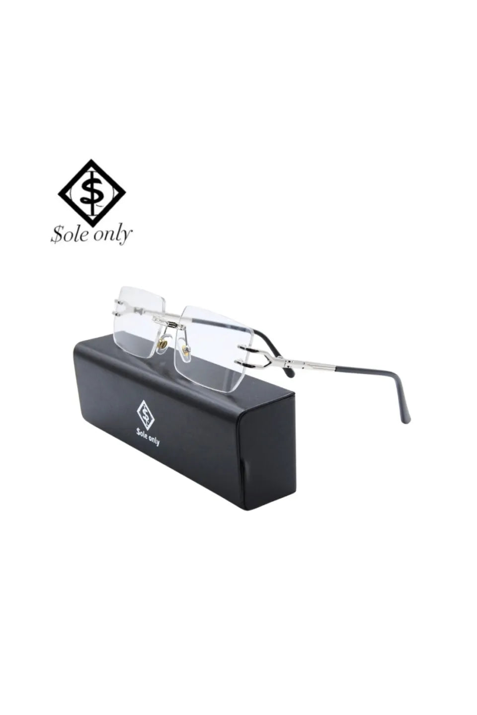 $ole only Lemures Sunglasses - Clear 。透明なスクエアレンズと、安定感のあるノーズパッドを備えたユニセックスデザイン。