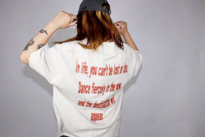 SIRUSI LOGOTYPE HALFTONE S/S Tee - GREIGE