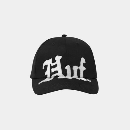 【HUF】 NOBEL 6 PANEL SNAPBACK （BLACK） 正面全体画像