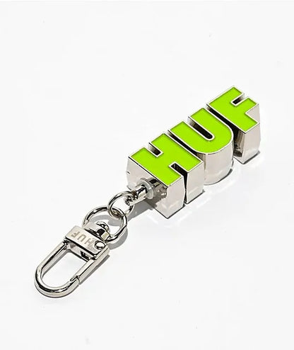 HUF】 SWIVEL KEY CHAIN （LIME） 全体正面斜め画像