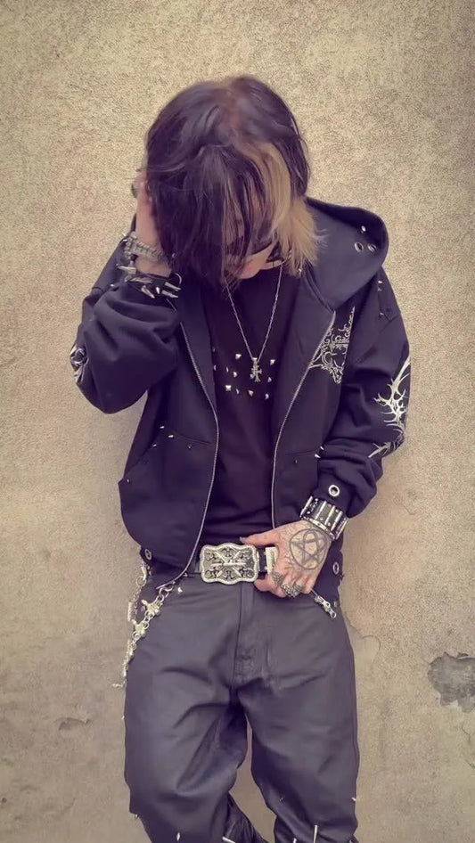 Hoodie Boxy Zip "Holy Sword"