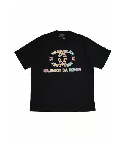 Spoof color letters short sleeves