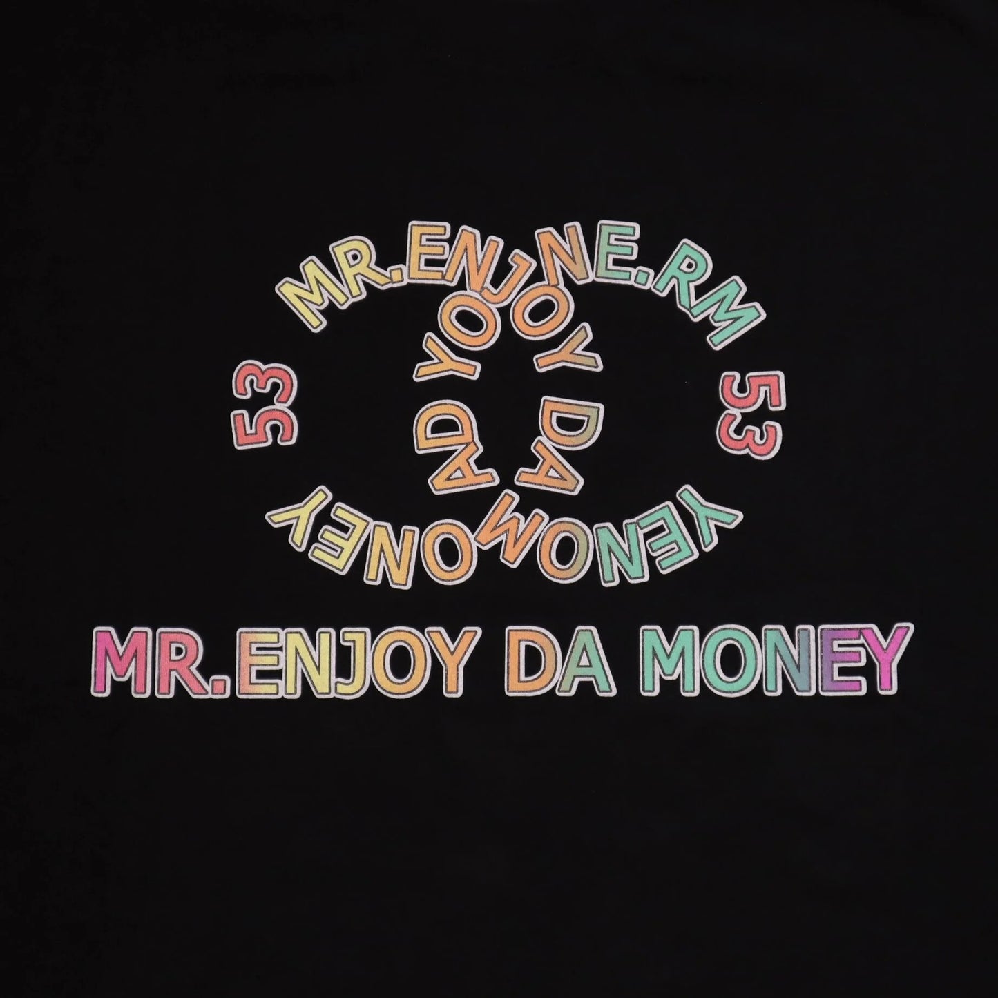 Spoof color letters short sleeves