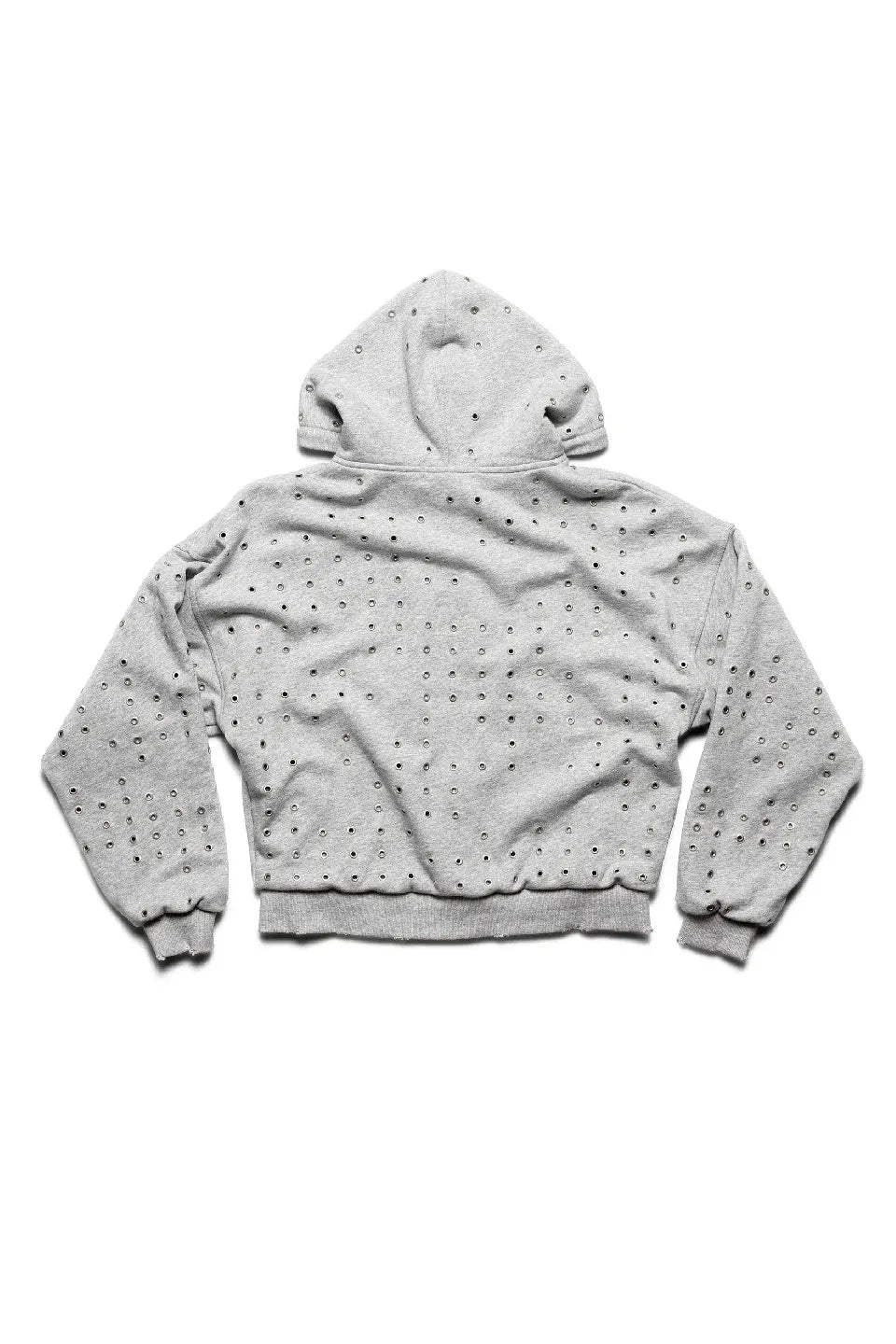 【RACER WORLDWIDE】 Eyelet Hoodie （グレー） 平置き背面画像
