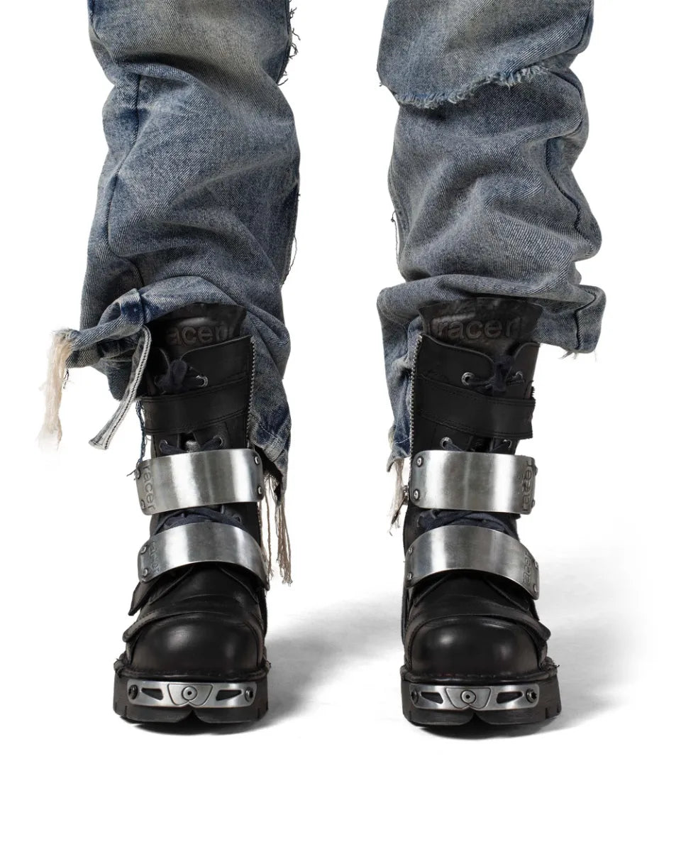 廃盤 NEW ROCK レザーブーツ サイズEU44 Racer x New Rock Leather Boots | Racer Worldwide - HIGHTEN