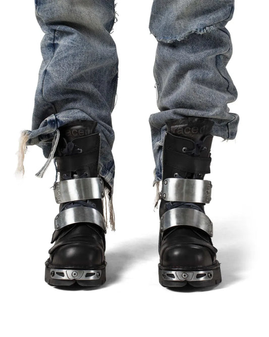 【RACER WORLDWIDE】 Racer x New Rock Black Boot 着用ルック