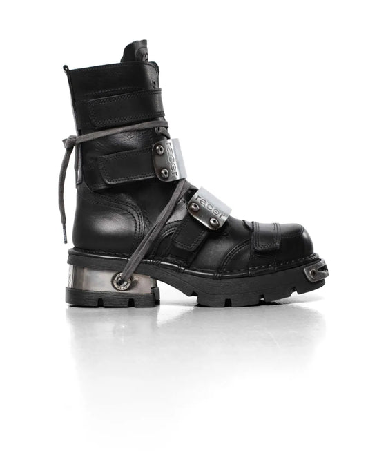 【RACER WORLDWIDE】 Racer x New Rock Black Boot （ブラック） 側面全体