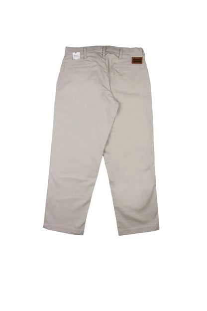 【SIRUSI LOCUS】 DISTORTION LOGOTYPE WORK PANTS （タン） バックパッチ 平置き背面