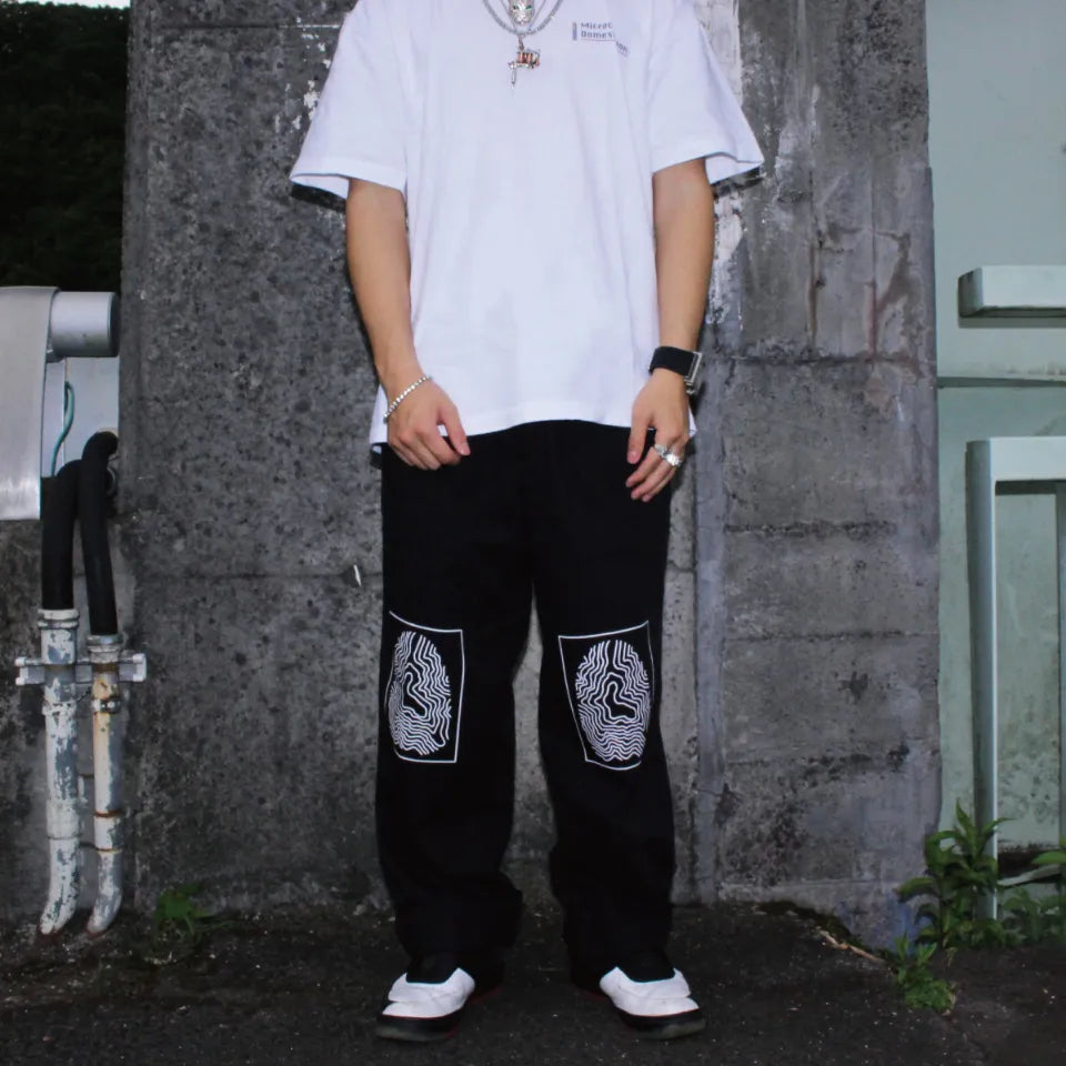 SIRUSI LOCUS SIMON WORK PANTS ブラック 男性モデル着用 スタイリングカット