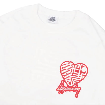 【SIRUSI LOCUS】 夢印愛者 L/S TEE （ホワイト） 胸元プリント ディテール