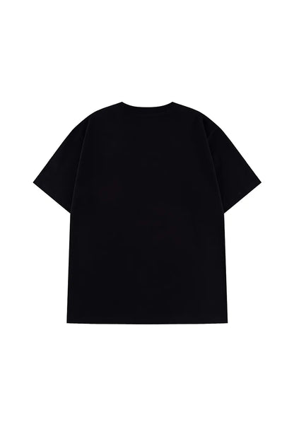 Rhinestone Fire Bones Tee - BLACK