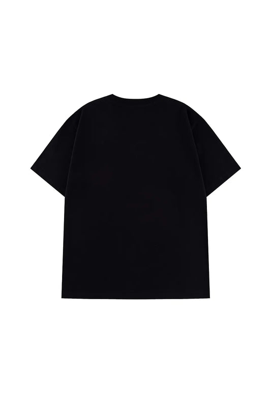 Rhinestone Fire Bones Tee - BLACK
