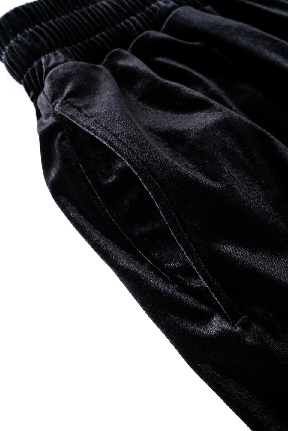 【SUPPLIER】 Micro Cross Rhinestone Velour Track Pants サイドポケット詳細画像