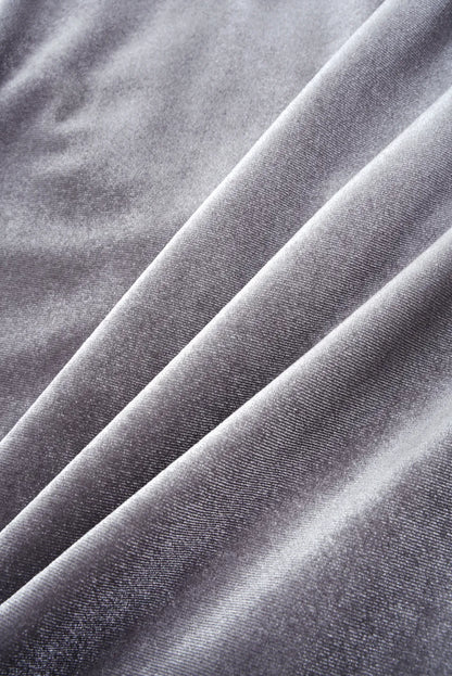 【SUPPLIER】 Micro Cross Rhinestone Velour Track Pants（グレー）330GSMベロア生地感拡大画像